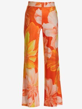 Boston Proper Malibu Silk Lilies Palazzo Pant